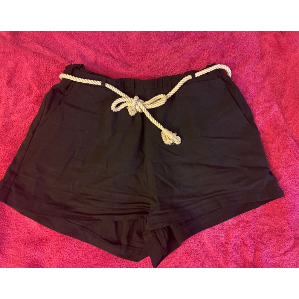 NWO- Women’s high waist rope belt Navy Shorts